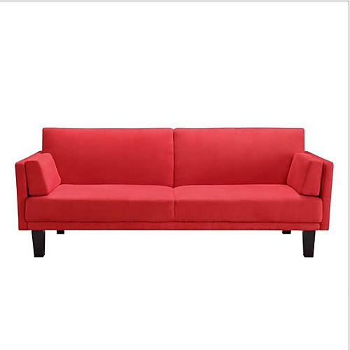 

современный диван-кровать в стиле середины века из красной микрофибры