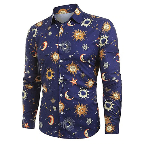 Муж. С принтом Рубашка Классический Графика Синий M / Длинный рукав
Муж. С принтом Рубашка Классический Графика Синий M / Длинный рукав