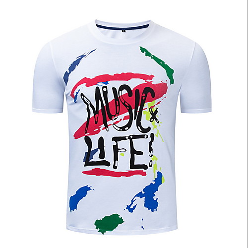 Муж. Футболка Круглый вырез Буквы Белый L / С короткими рукавами
Муж. Футболка Круглый вырез Буквы Белый L / С короткими рукавами