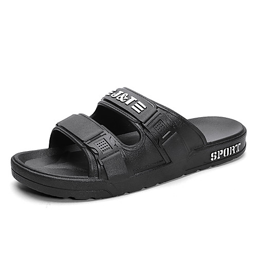 Men's PVC Fall / Spring & Summer Casual Slippers & Flip-Flops Breathable Slogan White / Black
Men's PVC Fall / Spring & Summer Casual Slippers & Flip-Flops Breathable Slogan White / Black