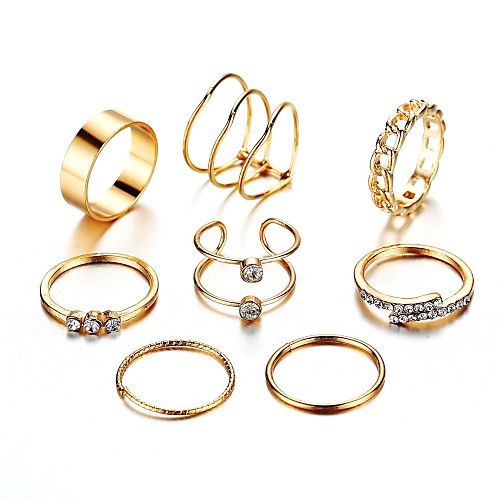 Жен. Кристалл Ретро Кольцо Ring Set Классика Винтаж европейский Модные кольца Бижутерия Золотой Назначение Повседневные Карнавал Праздники Офис 8шт
Жен. Кристалл Ретро Кольцо Ring Set Классика Винтаж европейский Модные кольца Бижутерия Золотой Назначение Повседневные Карнавал Праздники Офис 8шт