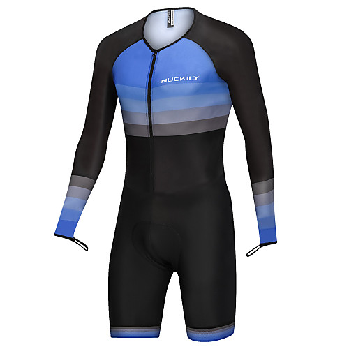 Nuckily Men's Long Sleeve Triathlon Tri Suit Bule / Black Bike Clothing Suit Breathable Sports Spandex Horizontal Stripes Mountain Bike MTB Road Bike Cycling Clothing Apparel / Micro-elastic
Nuckily Men's Long Sleeve Triathlon Tri Suit Bule / Black Bike Clothing Suit Breathable Sports Spandex Horizontal Stripes Mountain Bike MTB Road Bike Cycling Clothing Apparel / Micro-elastic