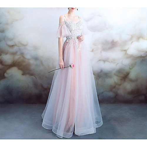 A-Line Spaghetti Strap Floor Length Tulle Cute / Elegant Prom Dress 2020 with Lace Insert
A-Line Spaghetti Strap Floor Length Tulle Cute / Elegant Prom Dress 2020 with Lace Insert