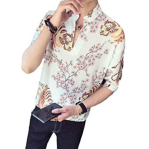 Муж. С принтом Рубашка Воротник-стойка Уличный стиль / Элегантный стиль Цветочный принт / Животное Зеленый XL
Муж. С принтом Рубашка Воротник-стойка Уличный стиль / Элегантный стиль Цветочный принт / Животное Зеленый XL