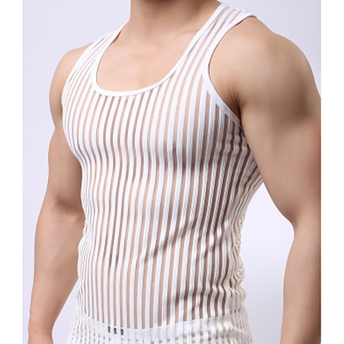 Men's Daily Sports Weekend Active Slim Tank Top - Striped Mesh Round Neck Black / Sleeveless / Summer
Men's Daily Sports Weekend Active Slim Tank Top - Striped Mesh Round Neck Black / Sleeveless / Summer