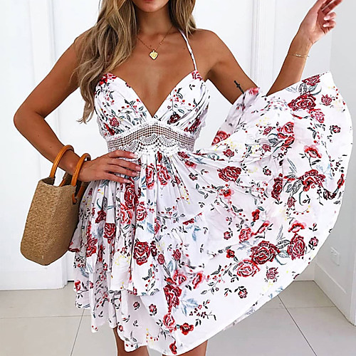 Жен. Оболочка Платье - Геометрический принт Выше колена 
Жен. Оболочка Платье - Геометрический принт Выше колена