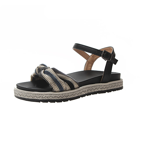 Жен. Сандалии На плоской подошве Полотно / Полиуретан Лето Черный / Хаки
Жен. Сандалии На плоской подошве Полотно / Полиуретан Лето Черный / Хаки