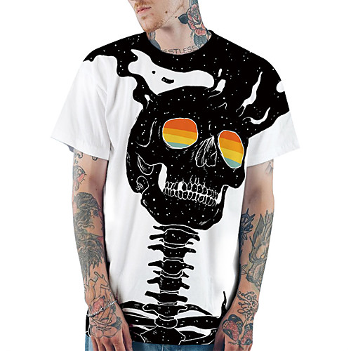 Муж. С принтом Футболка Классический / Уличный стиль 3D / Черепа Белый XL
Муж. С принтом Футболка Классический / Уличный стиль 3D / Черепа Белый XL