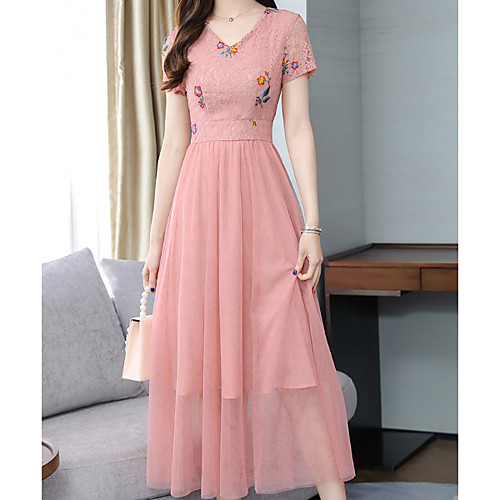 

женское миди-шифоновое платье с V-образным вырезом шифоновое вино румянец розовый черный м л xl xxl