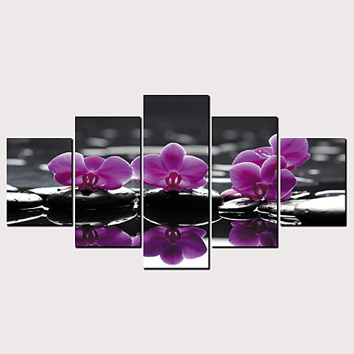 

С картинкой Роликовые холсты - Абстракция Цветочные мотивы / ботанический Классика Modern 5 панелей Репродукции