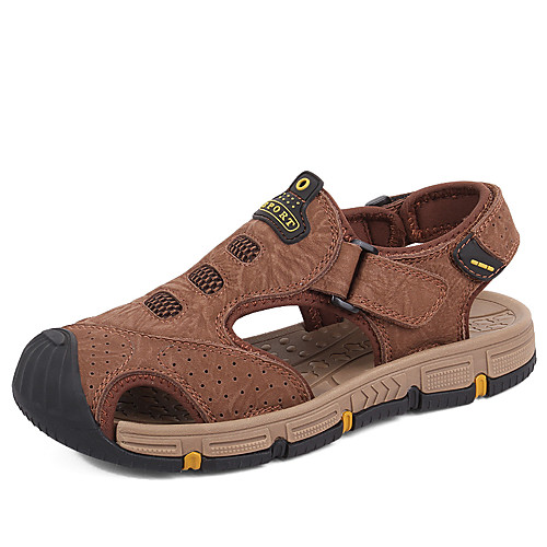 Men's Comfort Shoes Nappa Leather Summer Sandals Walking Shoes Breathable Light Brown / Brown / Khaki
Men's Comfort Shoes Nappa Leather Summer Sandals Walking Shoes Breathable Light Brown / Brown / Khaki