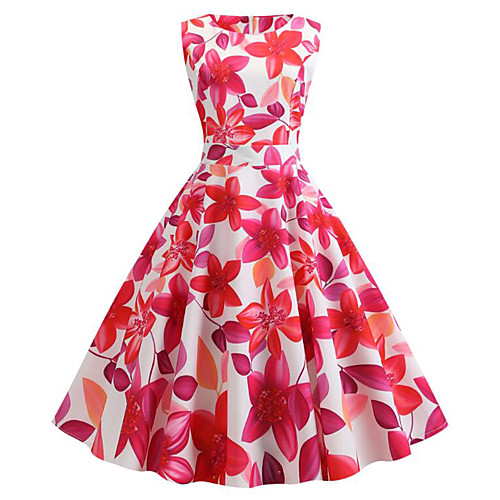 Жен. Уличный стиль Элегантный стиль С летящей юбкой Платье - Цветочный принт, С принтом До колена
Жен. Уличный стиль Элегантный стиль С летящей юбкой Платье - Цветочный принт, С принтом До колена