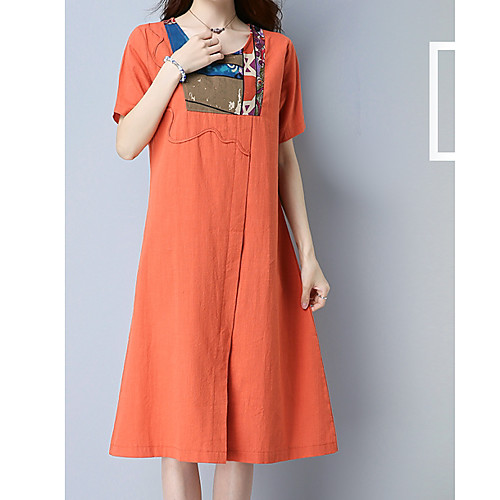 Жен. Свободный силуэт Прямое Платье До колена
Жен. Свободный силуэт Прямое Платье До колена