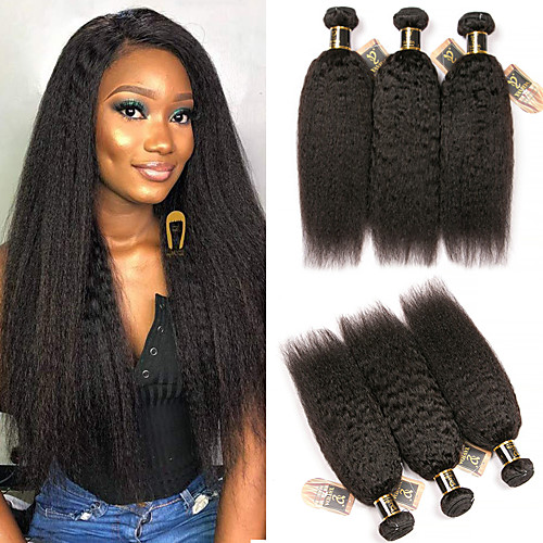 6 Bundles Brazilian Hair kinky Straight 100% Remy Hair Weave Bundles Natural Color Hair Weaves / Hair Bulk Bundle Hair One Pack Solution 8-28 inch Natural Color Human Hair Weaves Lustrous Classic
6 Bundles Brazilian Hair kinky Straight 100% Remy Hair Weave Bundles Natural Color Hair Weaves / Hair Bulk Bundle Hair One Pack Solution 8-28 inch Natural Color Human Hair Weaves Lustrous Classic