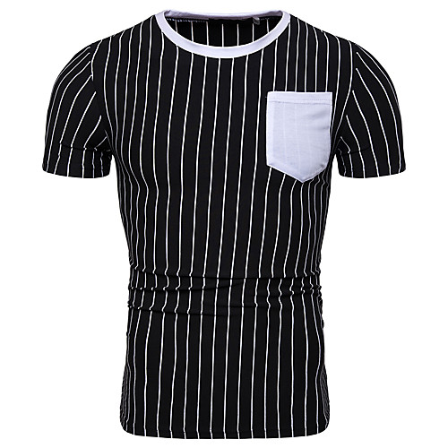 Men's Daily Work Basic / Elegant T-shirt - Striped / Geometric / Solid Colored White
Men's Daily Work Basic / Elegant T-shirt - Striped / Geometric / Solid Colored White