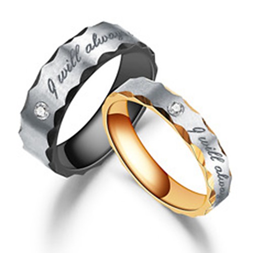 Couple's Couple Rings Ring 1pc Black Rose Gold Stainless Steel Titanium Steel Circular Unique Design Basic Fashion Engagement Gift Jewelry Letter Cool
Couple's Couple Rings Ring 1pc Black Rose Gold Stainless Steel Titanium Steel Circular Unique Design Basic Fashion Engagement Gift Jewelry Letter Cool