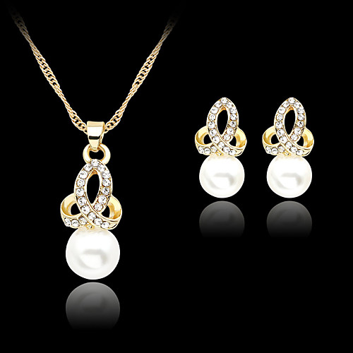 Women's Stud Earrings Pendant Necklace Cut Out Stylish Classic Rhinestone Gold Plated Earrings Jewelry Gold For Daily Work 1 set
Women's Stud Earrings Pendant Necklace Cut Out Stylish Classic Rhinestone Gold Plated Earrings Jewelry Gold For Daily Work 1 set