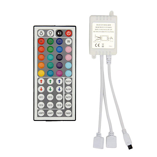 

ZDM 2-портовый 44 клавиш беспроводной ик-пульт дистанционного управления диммер для smd 5050 3528 RGB светодиодные полосы света двойной 4-контактный выходной пульт дистанционного управления для 2