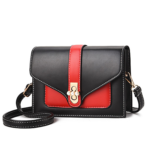 Women's Rivet Faux Leather / PU Crossbody Bag Color Block Black / Wine / White
Women's Rivet Faux Leather / PU Crossbody Bag Color Block Black / Wine / White