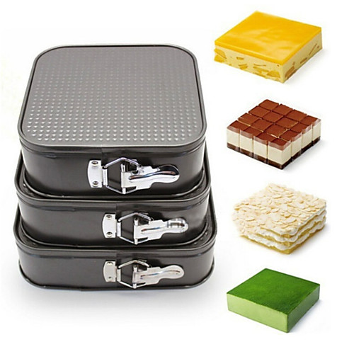 3Pcs/Set Square Non Stick Spring Form Cake Baking Tray Bakeware 8Inches 9Inches 10Inches
3Pcs/Set Square Non Stick Spring Form Cake Baking Tray Bakeware 8Inches 9Inches 10Inches