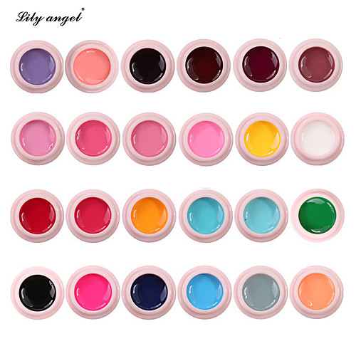 

Лили ангел 24 цвета набор гель-краски для ногтей набор красочных гель для рисования высокое качество ногтей уф-гель лак
