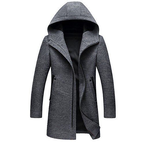 Men's Daily EU / US Size Long Coat, Solid Colored Hooded Long Sleeve Polyester Black / Gray
Men's Daily EU / US Size Long Coat, Solid Colored Hooded Long Sleeve Polyester Black / Gray