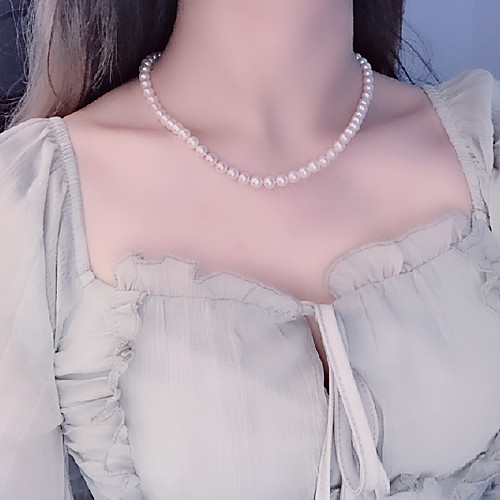 Women's Freshwater Pearl Necklace Classic Luxury Classic Romantic Korean Pearl White 45 cm Necklace Jewelry 1pc For Gift Daily Festival
Women's Freshwater Pearl Necklace Classic Luxury Classic Romantic Korean Pearl White 45 cm Necklace Jewelry 1pc For Gift Daily Festival