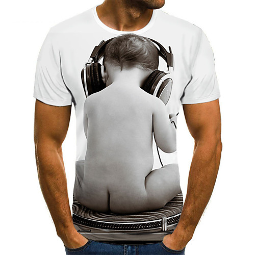 Men's Daily Going out Basic / Street chic T-shirt - 3D / Graphic / Portrait Patchwork / Print White
Men's Daily Going out Basic / Street chic T-shirt - 3D / Graphic / Portrait Patchwork / Print White