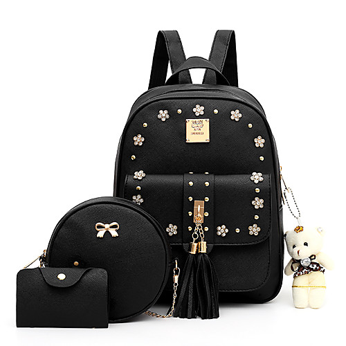 Women's Rivet / Tassel PU Bag Set Solid Color 3 Pcs Purse Set Black / White / Blushing Pink
Women's Rivet / Tassel PU Bag Set Solid Color 3 Pcs Purse Set Black / White / Blushing Pink