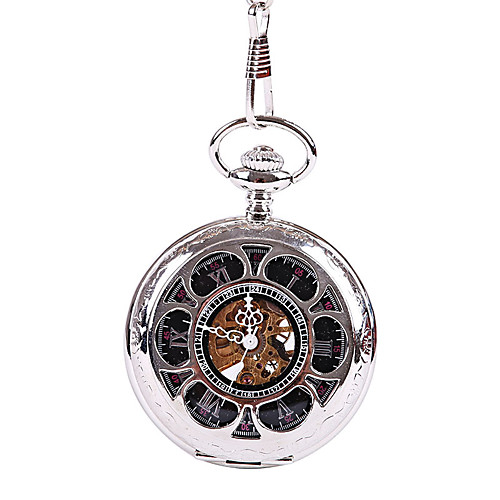 Unisex Pocket Watch Mechanical manual-winding Titanium Alloy Silver Hollow Engraving Creative Casual Watch Analog Casual - Silver
Unisex Pocket Watch Mechanical manual-winding Titanium Alloy Silver Hollow Engraving Creative Casual Watch Analog Casual - Silver