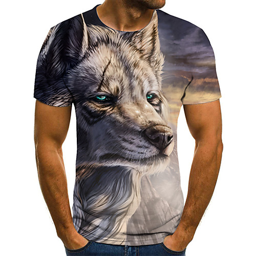 Men's Daily Holiday Street chic / Exaggerated T-shirt - Color Block / 3D / Animal Print White
Men's Daily Holiday Street chic / Exaggerated T-shirt - Color Block / 3D / Animal Print White