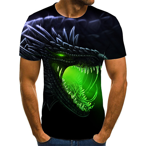 Men's Daily Holiday Street chic / Exaggerated T-shirt - Color Block / 3D / Animal Print Black
Men's Daily Holiday Street chic / Exaggerated T-shirt - Color Block / 3D / Animal Print Black