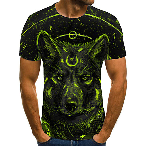 Men's Daily Holiday Street chic / Exaggerated T-shirt - Color Block / 3D / Animal Print Green
Men's Daily Holiday Street chic / Exaggerated T-shirt - Color Block / 3D / Animal Print Green