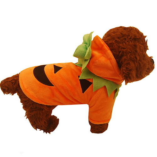 

Собаки Инвентарь Одежда для собак Тыква Оранжевый Полиэстер Костюм Назначение Зима Праздник Хэллоуин