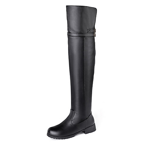 Women's Boots Knee High Boots Flat Heel Round Toe PU Knee High Boots Fall & Winter Black / Brown / Beige
Women's Boots Knee High Boots Flat Heel Round Toe PU Knee High Boots Fall & Winter Black / Brown / Beige