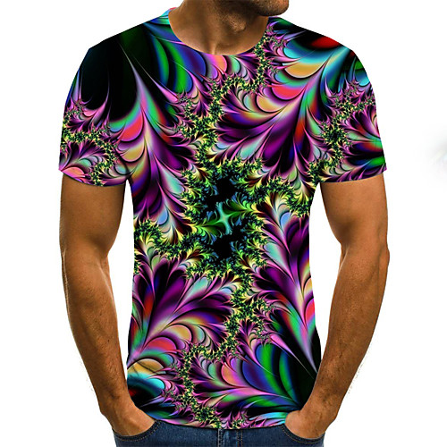 Men's Daily Sports Basic / Exaggerated T-shirt - Color Block / 3D / Rainbow Black & White, Print Rainbow
Men's Daily Sports Basic / Exaggerated T-shirt - Color Block / 3D / Rainbow Black & White, Print Rainbow