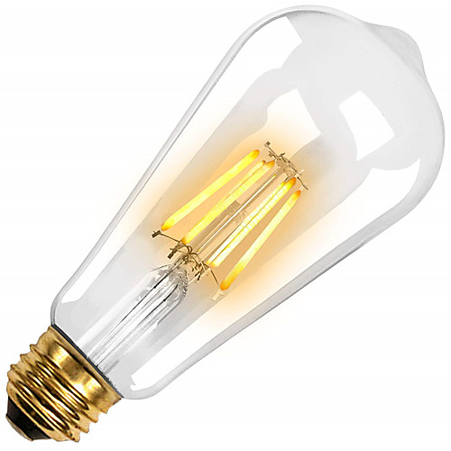 

KWB 1шт 6 W LED лампы накаливания 560 lm E26 / E27 ST64 6 Светодиодные бусины COB Декоративная Тёплый белый 220-240 V 110-130 V