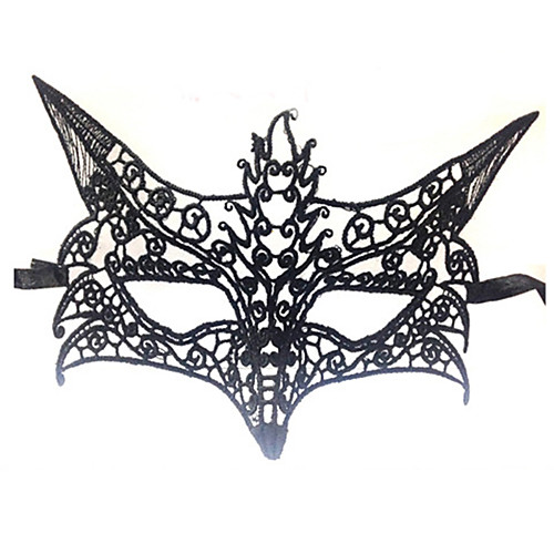 фото Fox girl маски товары для хэллоуина муж. маски хэллоуин хэллоуин фестиваль / праздник кружево черный / белый муж. жен. карнавальные костюмы Lightinthebox