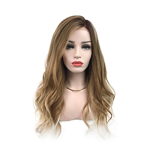 

Synthetic Wig Curly Wavy Side Part With Bangs Wig Blonde Ombre Long Flaxen Synthetic Hair 26 inch Women's Party Classic Synthetic Blonde Ombre