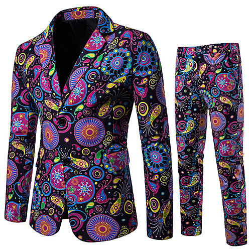 Men's Suits, Floral / Geometric / Rainbow Notch Lapel Linen / Polyester Rainbow
Men's Suits, Floral / Geometric / Rainbow Notch Lapel Linen / Polyester Rainbow