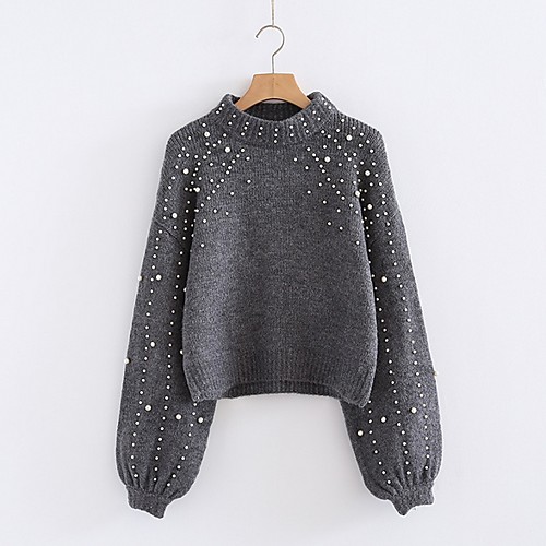Women's Solid Colored Long Sleeve Pullover Sweater Jumper, Round Neck Black / Gray S / M / L
Women's Solid Colored Long Sleeve Pullover Sweater Jumper, Round Neck Black / Gray S / M / L
