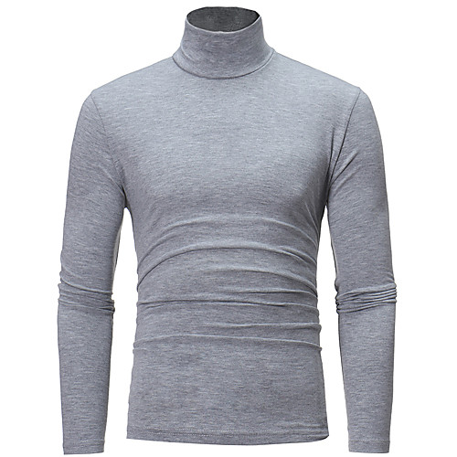 

Men's Daily / Weekend Solid Colored Long Sleeve Slim Regular Pullover Sweater Jumper, Turtleneck Spring Black / White / Royal Blue US32 / UK32 / EU40 / US34 / UK34 / EU42 / US36 / UK36 / EU44