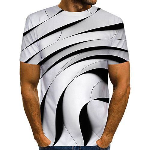 Men's Daily Holiday Street chic / Exaggerated T-shirt - Color Block / 3D / Graphic Print White
Men's Daily Holiday Street chic / Exaggerated T-shirt - Color Block / 3D / Graphic Print White