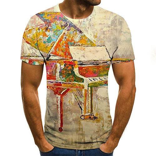 Men's Daily Sports Basic / Exaggerated T-shirt - Color Block / 3D / Graphic Black & White, Print Rainbow
Men's Daily Sports Basic / Exaggerated T-shirt - Color Block / 3D / Graphic Black & White, Print Rainbow