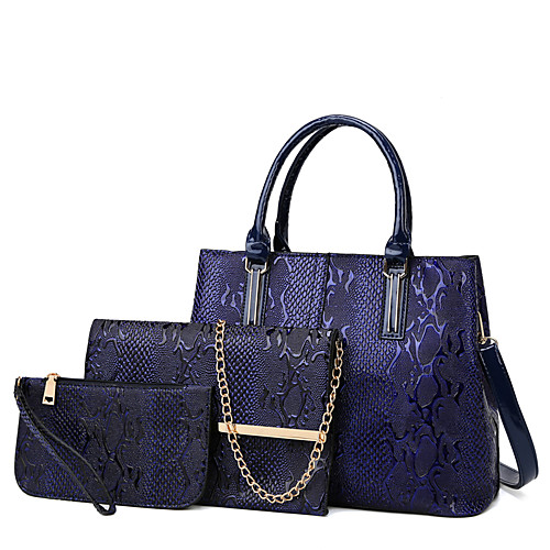 Women's Zipper PU Bag Set Solid Color 3 Pcs Purse Set Black / Brown / Blue / Snakeskin
Women's Zipper PU Bag Set Solid Color 3 Pcs Purse Set Black / Brown / Blue / Snakeskin