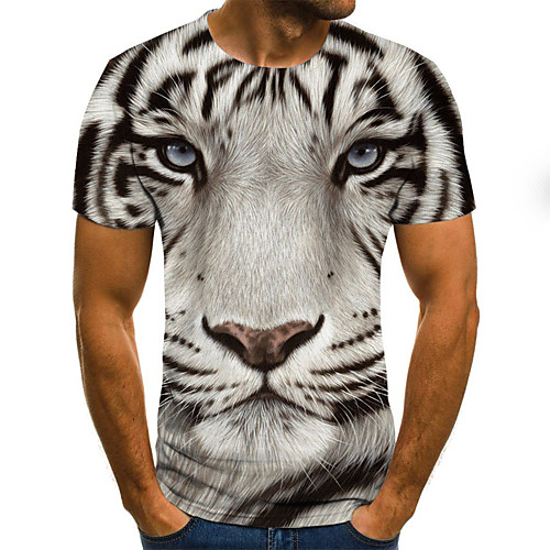 Men's EU / US Size Graphic Animal Print Slim T-shirt Daily Round Neck White / Summer / Short Sleeve
Men's EU / US Size Graphic Animal Print Slim T-shirt Daily Round Neck White / Summer / Short Sleeve