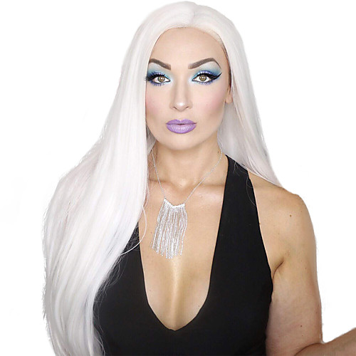 Synthetic Lace Front Wig Straight Free Part Lace Front Wig Long White Synthetic Hair 18-26 inch Women's Cosplay Soft Party White
Synthetic Lace Front Wig Straight Free Part Lace Front Wig Long White Synthetic Hair 18-26 inch Women's Cosplay Soft Party White