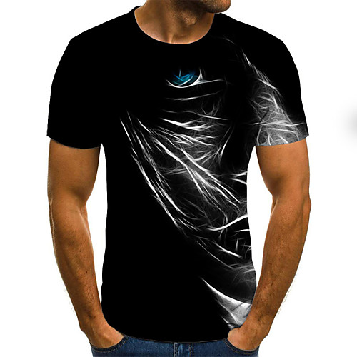 Men's EU / US Size Abstract Graphic Print Slim T-shirt Daily Round Neck Black / Summer / Short Sleeve
Men's EU / US Size Abstract Graphic Print Slim T-shirt Daily Round Neck Black / Summer / Short Sleeve