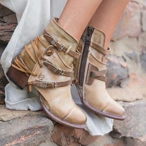 Women's Boots Comfort Shoes Flat Heel Round Toe PU Booties / Ankle Boots Fall & Winter Brown
Women's Boots Comfort Shoes Flat Heel Round Toe PU Booties / Ankle Boots Fall & Winter Brown