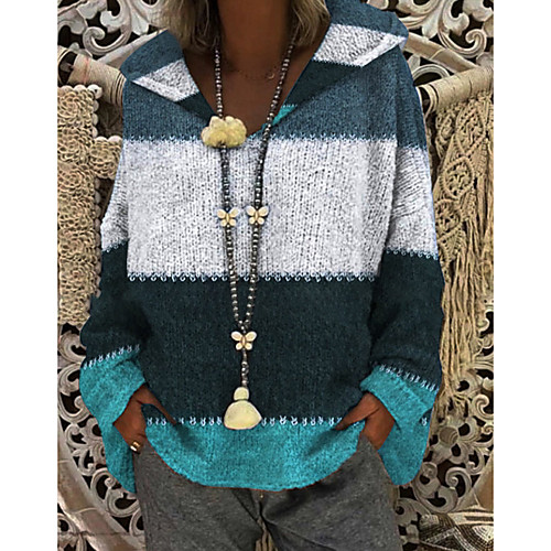 Women's Color Block Long Sleeve Pullover Sweater Jumper, Hooded Purple / Yellow / Blue S / M / L
Women's Color Block Long Sleeve Pullover Sweater Jumper, Hooded Purple / Yellow / Blue S / M / L